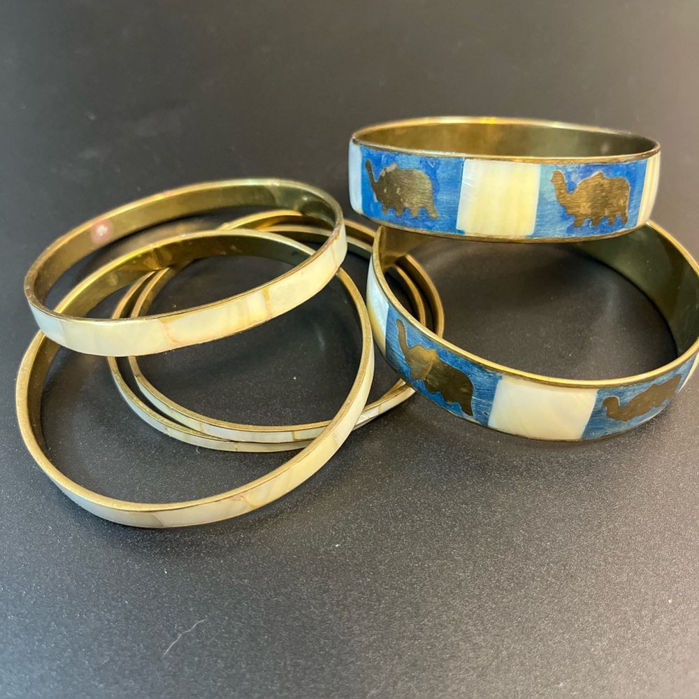 Elephant Design Bangle Set
